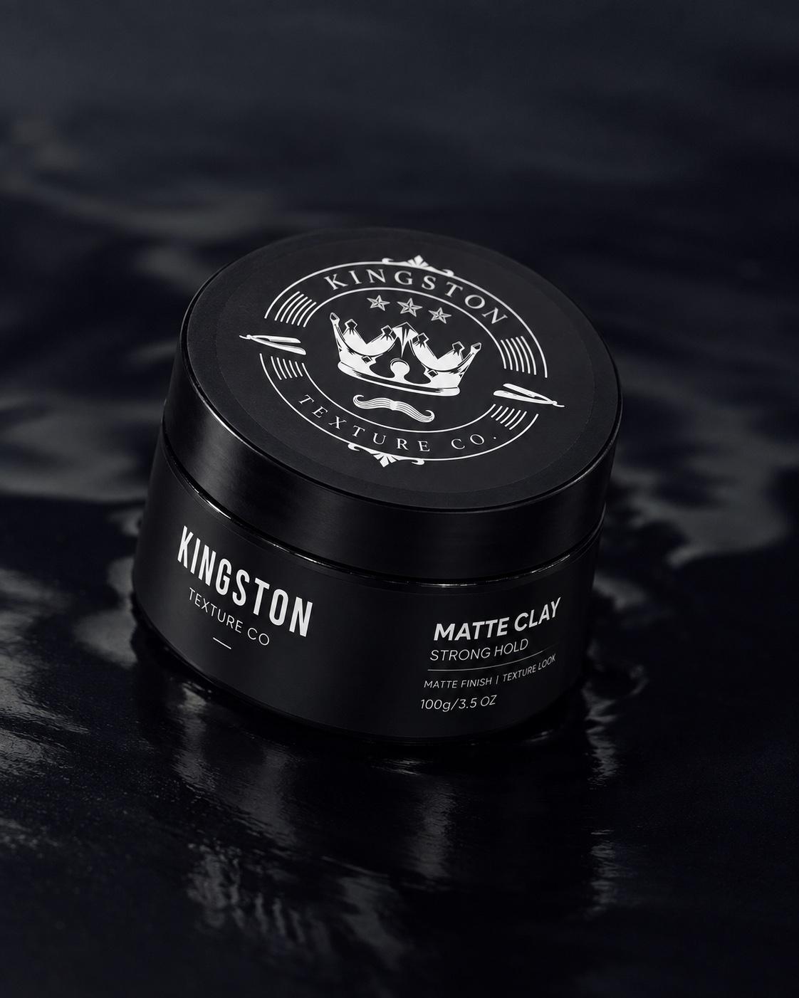 Kingston Texture Co. Matte Clay tin with strong hold and a matte finish