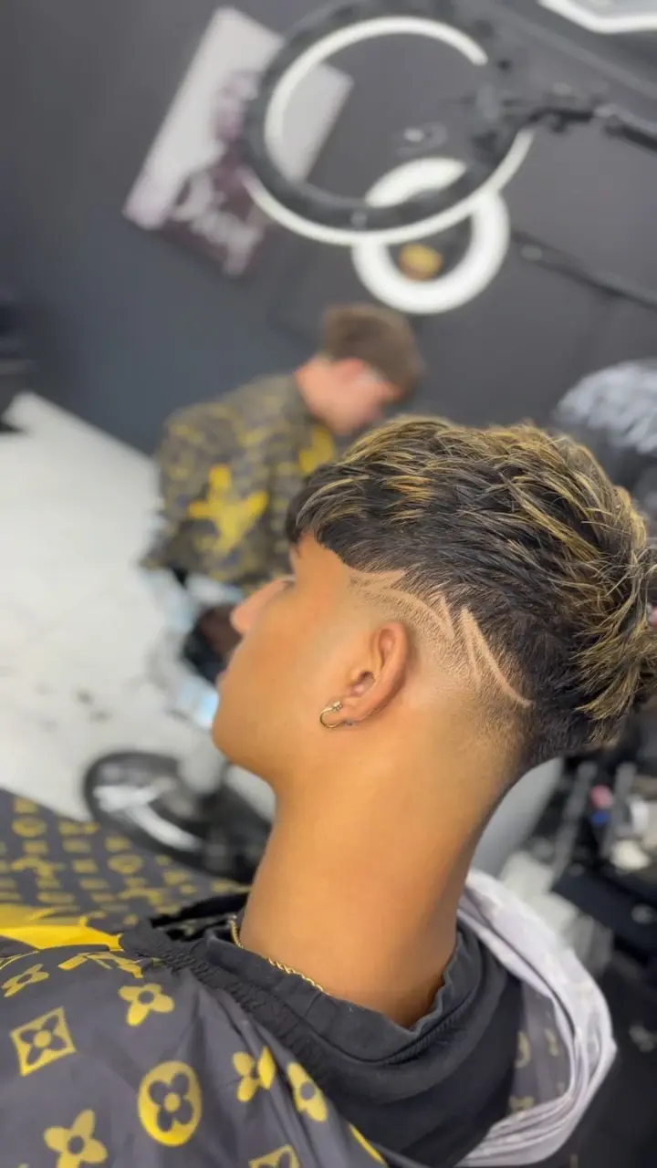 Fresh fade haircut by Kingston Barber Lounge in Somerton Park